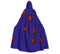 BKDODKS Mantello con cappuccio con stampa di coccinelle artistiche, unisex, versatile, per cosplay, Halloween, carnevale, decorazione a tema