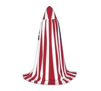 BKDODKS Mantello con cappuccio unisex con stampa bandiera americana per cosplay, gotico, rinascimentale e altro ancora