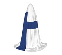 BKDODKS Mantello con cappuccio unisex con stampa bandiera finlandese per cosplay, gotico, rinascimentale e altro ancora