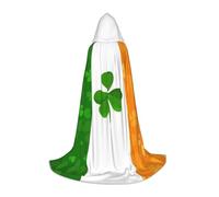 BKDODKS Mantello con cappuccio unisex con stampa bandiera irlandese per cosplay, gotico, rinascimentale e altro ancora