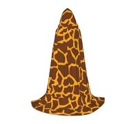BKDODKS Mantello con cappuccio unisex con stampa giraffa per cosplay, gotico, rinascimentale e altro ancora