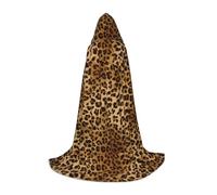 BKDODKS Mantello con cappuccio unisex con stampa leopardata per cosplay, gotico, rinascimentale e altro ancora