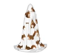 BKDODKS Mantello con cappuccio unisex con stampa scoiattolo carino per cosplay, gotico, rinascimentale e altro ancora