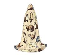 BKDODKS Mantello con cappuccio unisex per cosplay, gotico, rinascimentale e altro