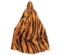BKDODKS Mantello con cappuccio versatile con stampa a righe tigre mantello di Halloween mantello con cappuccio totale cosplay feste festival mantello con cappuccio
