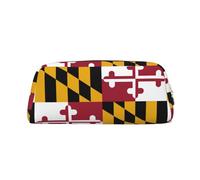 BKDODKS Maryland - Astuccio portamatite con stampa bandiera dello Stato del Maryland, grande astuccio per matite da lavoro e viaggi, astuccio multifunzione