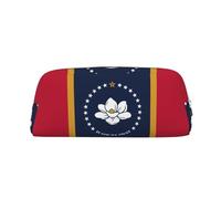 BKDODKS Mississippi - Astuccio portamatite con stampa bandiera dello Stato del Mississippi, grande astuccio per matite da lavoro e viaggio