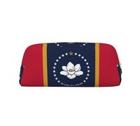BKDODKS Mississippi - Astuccio portamatite con stampa bandiera dello Stato del Mississippi, grande astuccio per matite da lavoro e viaggio