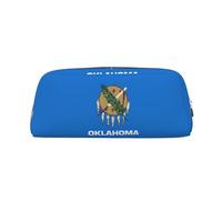 BKDODKS Oklahoma State Flag Print Pencil Bag Zipper Large Pencil Pouch Work Travel - Astuccio multifunzionale