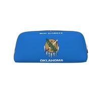 BKDODKS Oklahoma State Flag Print Pencil Bag Zipper Large Pencil Pouch Work Travel - Astuccio multifunzionale