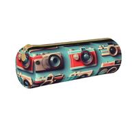 BKDODKS Retro Cool Camera Collection Stampa Adulti Astuccio in Pelle Uomo Donna Astuccio Matita con Cerniera Leggero