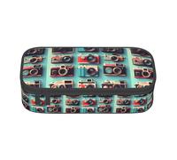 BKDODKS Retro Cool Camera Collection Stampa Multifunzionale Matita Caso di Cancelleria di Immagazzinaggio Forniture Favorite