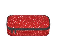 BKDODKS Rosso E Bianco A Pois Stampa Multifunzionale Astuccio Cancelleria Sacchetto di Immagazzinaggio Forniture Favorite Adulti