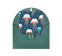 BKDODKS Set di biglietti di auguri festivi con stampa con meduse, 10 x 15 cm, biglietti di auguri vuoti per tutte le occasioni