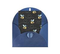 BKDODKS Set di biglietti di auguri festivi con stampa di api volanti, 10 x 15 cm, biglietti di simpatia vuoti per tutte le occasioni