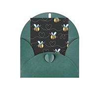BKDODKS Set di biglietti di auguri festivi con stampa di api volanti, 10 x 15 cm, biglietti di simpatia vuoti per tutte le occasioni