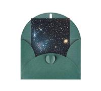 BKDODKS Set di biglietti di auguri festivi con stampa di galassie e ammassi stellari, 4 x 6, per compleanno, simpatia, biglietti vuoti per tutte le occasioni