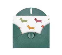 BKDODKS Simpatici biglietti di auguri con stampa di bassotto, per compleanno, matrimonio, inviti per feste, apprezzamento e tutte le occasioni
