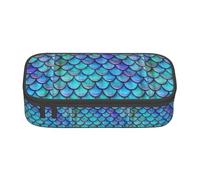 BKDODKS Sirena Teal Pesce Scala Stampa Multifunzionale Astuccio Cancelleria Sacchetto di Immagazzinaggio Forniture Adulti preferiti