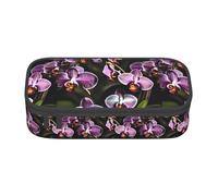 BKDODKS Stampa orchidee viola Stampa Multifunzionale Astuccio Cancelleria Sacchetto di Immagazzinaggio Forniture Adulti preferiti