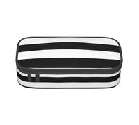 BKDODKS Strisce nero bianco Stampa Multifunzionale Matita Astuccio Cancelleria Forniture Favorite Adulti
