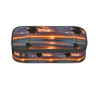 BKDODKS Sunset Beach Stampa Multifunzionale Matita Caso di Cancelleria Sacchetto di Immagazzinaggio Forniture