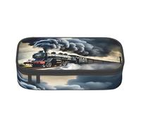 BKDODKS Treno a vapore Nuvole Stampa Astuccio Multifunzionale Cancelleria Sacchetto di Immagazzinaggio Forniture Adulti preferiti