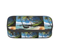 BKDODKS Tropicale Palma Hawaii Beach Stampa Multifunzionale Astuccio Cancelleria Sacchetto di Immagazzinaggio Forniture Adulti preferiti