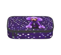 BKDODKS Viola Barboncino Polka Dots Stampa Multifunzionale Astuccio Cancelleria Sacchetto di Immagazzinaggio Forniture Adulti preferiti