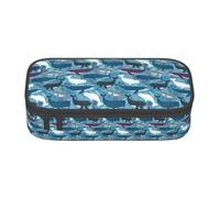 BKDODKS Whale Pattern Stampa Multifunzionale Matita Caso di Cancelleria Forniture Sacchetto di Immagazzinaggio