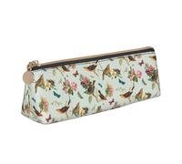 Bkdogkt Astuccio semplice con stampa a forma di uccello, astuccio triangolare, per penne, accessori per il trucco e oggetti quotidiani, Bianco, One Size