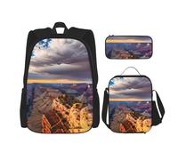 Bkdogkt Beauty Grand Canyon 1 Stampa Versatile Spalla Regolabile Zaino Moda Borsa Pranzo Astuccio Grande Capacità, Nero, Taglia Unica, Nero, taglia unica