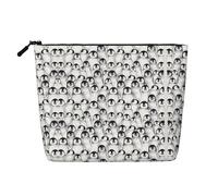 Bkdogkt Cute Penguins Sketch Print Work Bag Essentials Single-layer Makeup Bag Travel Cosmetic Organizer Grande Capacità, nero, Taglia unica