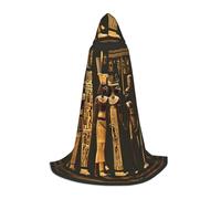 Bkdogkt Mantello con cappuccio versatile con stampa di geroglifici egizi antichi costumi da strega per feste a tema carnevale