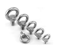 BKEKM Bulloni ad Occhiello 1-2 Pezzi Bullone ad Occhiello ad Anello in Acciaio Inossidabile 304 Foro ad Anello for Cavo Bullone ad Occhiello M6 M8 M10 M12 Bulloni ad Anello(M6-2pcs)