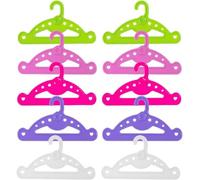 Bkemkri 10 Confezioni Di Appendini Per Bambole In Plastica Colorati Da 43 Cm, Bianchi, Verdi, Rosa E Viola, Adatti Per Bambine E Neonati