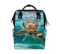 Bkeoy, zaino per pannolini divertente, con labrador Retriever, borsa multifunzione da viaggio per mamma, papà, unisex