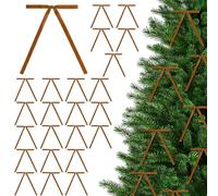 BKEPDY 24 Pezzi Fiocchi di Natale Nastro Decorativo per Albero di Natale Fiocchi dell'Albero di Natale Decorazioni Natalizie per Feste di Natale e Celebrazioni Familiari (Marrone)