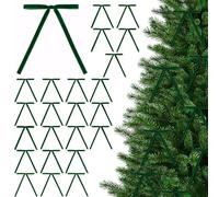 BKEPDY 24 Pezzi Fiocchi di Natale Nastro Decorativo per Albero di Natale Fiocchi dell'Albero di Natale Decorazioni Natalizie per Feste di Natale e Celebrazioni Familiari (Verde)