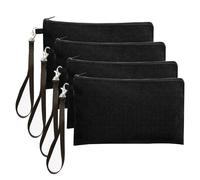 BKEPDY 4 Pezzi Astuccio Cosmetico Vuoto con Cerniera Borsa da Trucco Multiuso Astuccio per Matite Fai-Da-Te Pittura Scuola Viaggi Organizer in Bianco