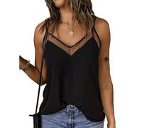 BKEPDY Canotte Donna Estive Tank Top Canotta Scollo V Elegante Maglietta Spalline Sottili Camicia Estiva Abbigliamento Casual Cotone Canottiera Magliette Manica Corta