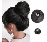 BKEPDY Chignon Facile Finto Per Capelli Finti Extension Coda Chignon Extension Capelli Accessori Per Acconciatura Raccolto Elegante Donna Ragazza Spessi Sottili (Nero)