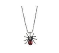 BKEPDY Collana Donna con Pendente Ragno in Argento Sterling 925 Design Accattivante Accessorio di Moda per Occasioni Speciali(Rosso)