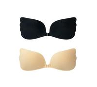 BKEPDY Copricapezzoli Adesivi Reggiseno Invisibile Coppe Adesive Seno Push up Trasparente Boob Tape Alza Seno Adesivo per Abiti Scollati Eleganti Donna