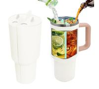 BKEPDY Stanley Cup Accessori Fodera Interna Silicone separatore 2 in 1 Doppio Separatore Bevande con Coperchio per Tumbler da 40 oz