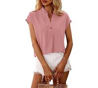 BKEPDY T Shirt Donna Camicia Elegante Maglietta Maniche Corte Blusa Collo Coreana Casual Maglia Estiva Top Abbigliamento Primavera Estate Sportiva Tshirt