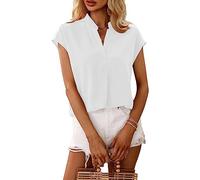 BKEPDY T Shirt Donna Camicia Elegante Maglietta Maniche Corte Blusa Collo Coreana Casual Maglia Estiva Top Abbigliamento Primavera Estate Sportiva Tshirt