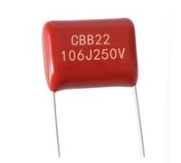 BKGWCSOR 10pc CBB22 Polypropylene Metallized Film Capacitor 250V106J 106K 10UF 250V