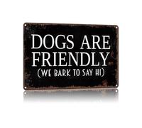 BKGWCSOR Canine Greeting Vintage Tin Sign Decor 12x8 Inch
