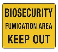 BKGWCSOR Fumigation Area Metal Sign Biosecurity Keep Out Warning 8x12 Inch